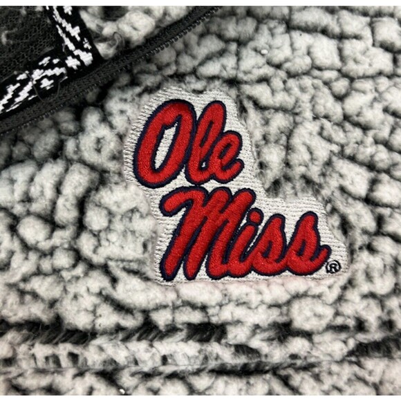 Boxercraft University of Mississippi Ole Miss Sherpa 1/4 Zip Pullover Large - Picture 2 of 4